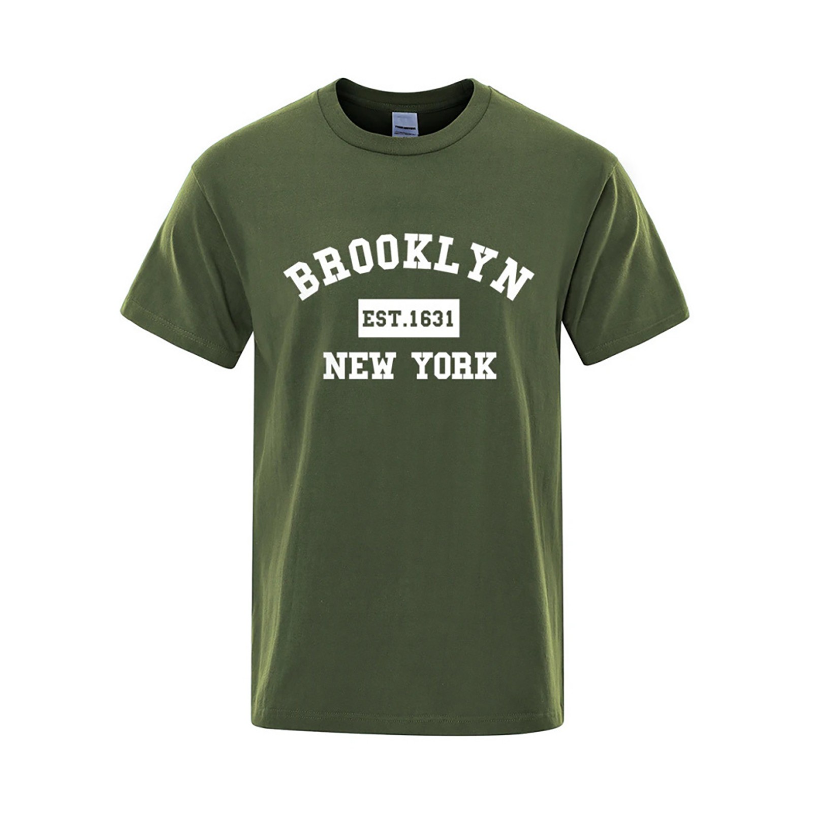thumbnail image 4 of 2025 Camiseta de hombre con estampado de letras de Nueva York - Corte holgado, tejido transpirable, informal de verano - XS-XXXL, 4 of 4